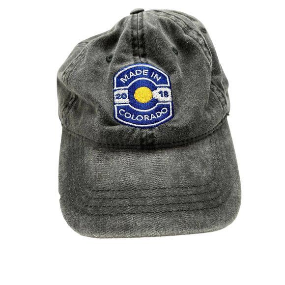 MADE IN COLORADO Washed Gray Dad Hat Cap One Size Adjustable Cotton Baseball - Picture 1 of 7